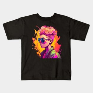 Colourful Girl LGBT design for Pride Month: celebrate diversity and acceptance. Kids T-Shirt